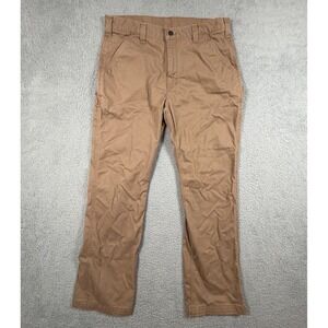 Carhartt Relaxed Fit Work Pants Khaki Tan Men's 36x32 Cotton Canvas Utility